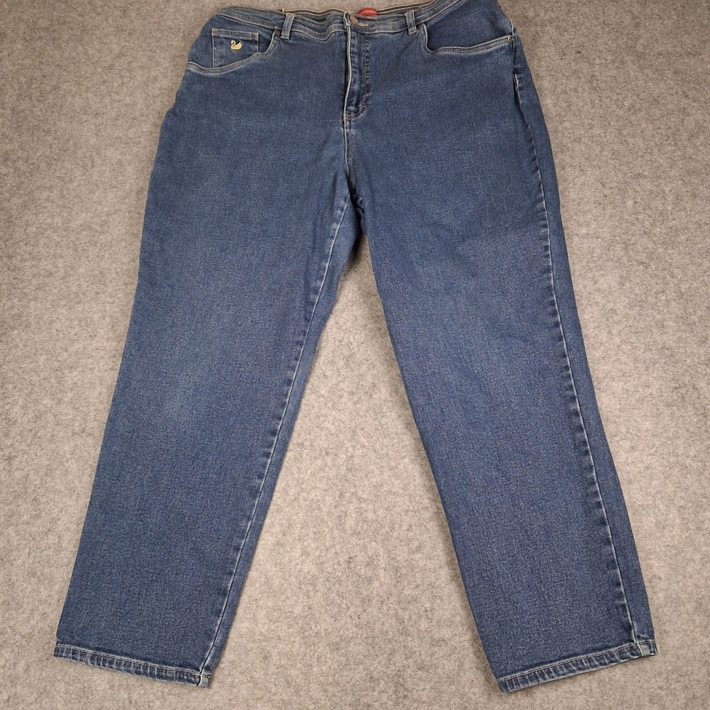 Gloria Vanderbilt Jeans Womens 16W Short Blue Amanda Classic Tapered High Rise